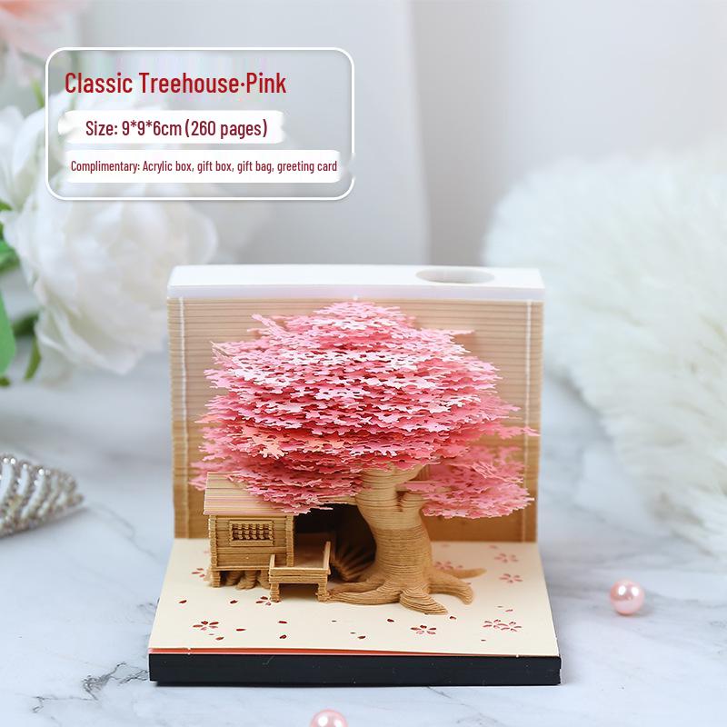 2026 3D Skulpturaler Haftnotizenkalender: Kreative Blumenrispen & Personalisierbare Ziergeschenke