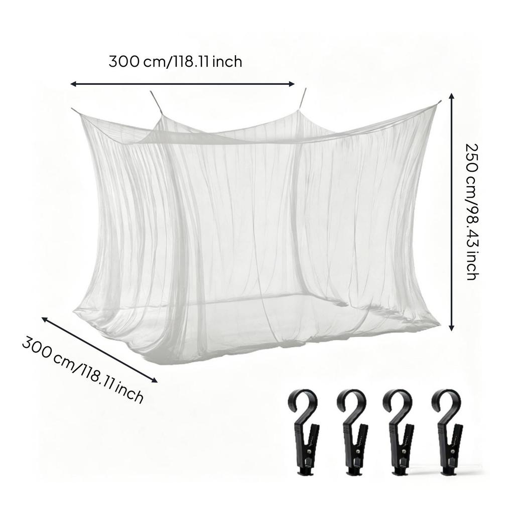 Net Outdoor Shelter Mesh Canopy Tent Shielded with Clips for Family,