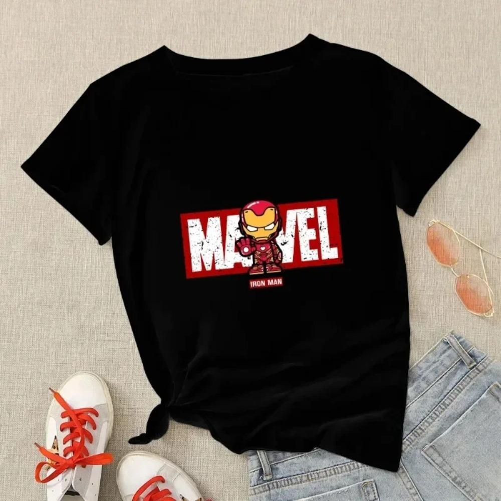 Summer T-shirts  Hipster Black Spiderman Shirt Streetwear Harajuku T Shirt Short Sleeve Tops Tee Clothes For Women