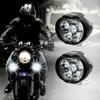 6LED Motorcycle Headlight High Brightness Auxiliary Spotlights Scooters IP65 Waterproof Modified Light Bulbs Headlight Switch