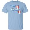 Florida US Flag Unisex T-Shirt American Patriotic Florida State Tee White Blue