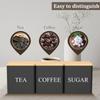 3Pcs Coffee Bean Storage Canisters Tea Sugar Vacuum Sealed Jars Iron Canisters Heat Kitchen Cream Can Airtight Lid