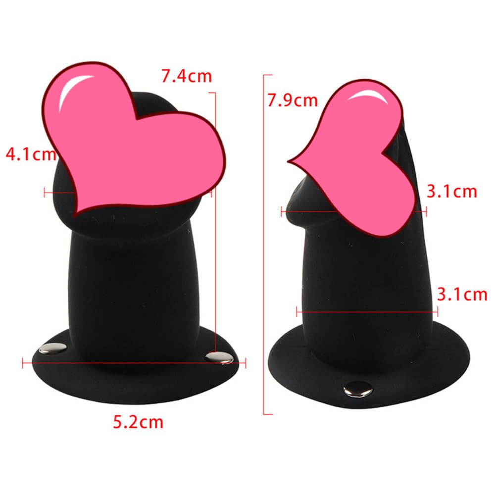 BAOQISHAN SM Mouth Removable Mouth Gag Intense Lip Opener Ring Full Silicone Mouth Adjustable Ear Cosplay Prop with Eye Mask Gag, Plug, Ball,