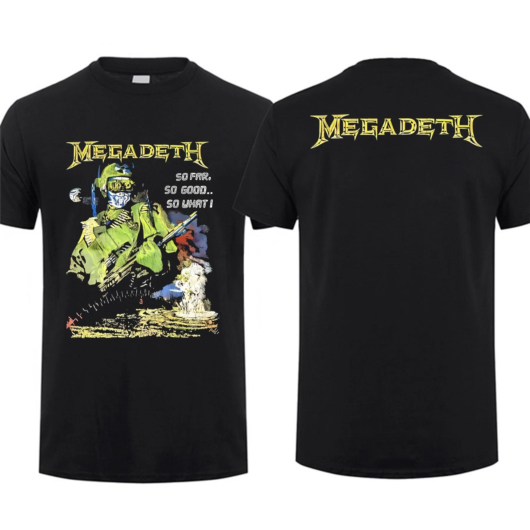 

Вулична футболка MEGADETH рок-друк бавовняна футболка з короткими рукавами чоловіча футболка хіп-хоп вінтажний рок-одяг для фанатів топи XL