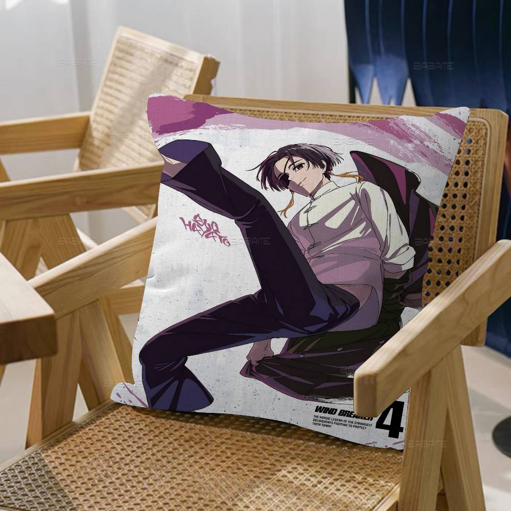 Japanese Anime Wind Breaker Cushion Cover Pillow Cover Decor Pillowcase Printed Cushion Case For Couch