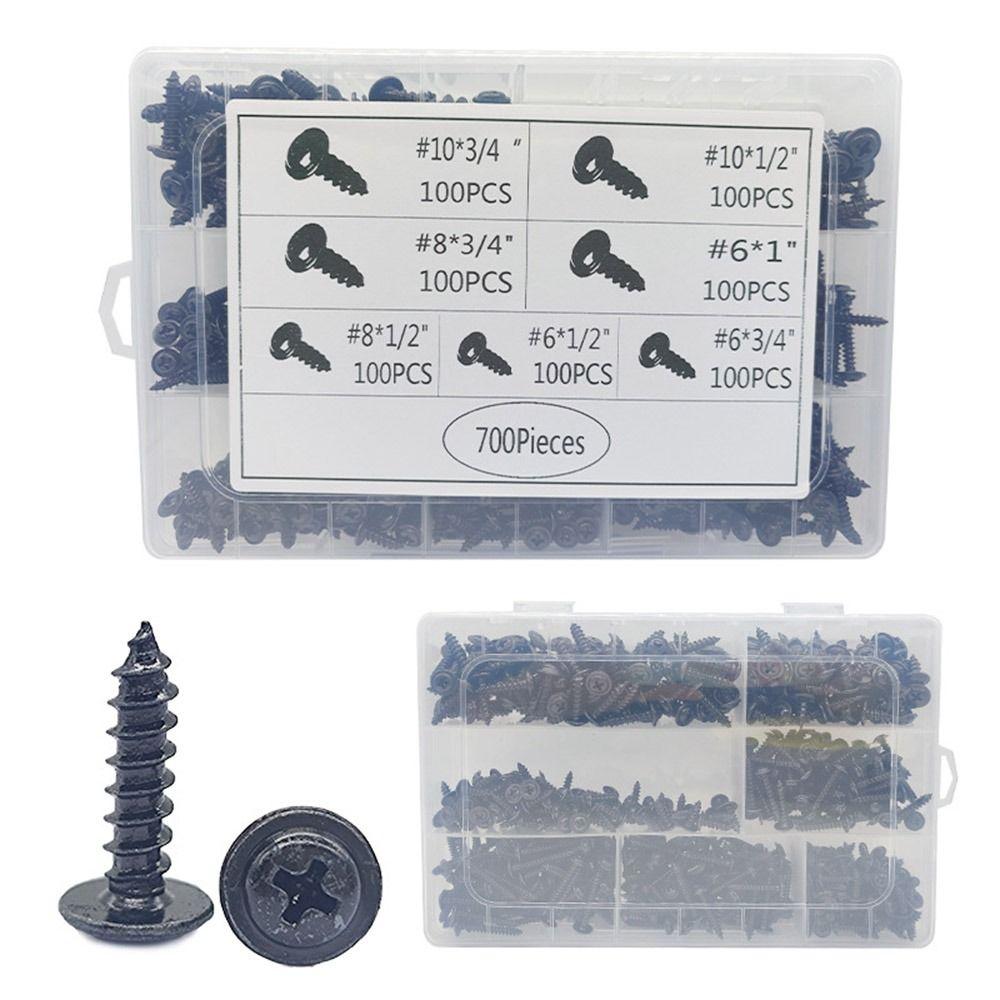 700pcs/set Self-drilling Screw Fully Threaded Cross Recessed Screws  Circuit Board
