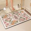 Flower Print Bath Mat Bathroom Super Absorbent Foot Mats Non-Slip Quick Dry Shower Pad Toilet Carpet Doormat Washable
