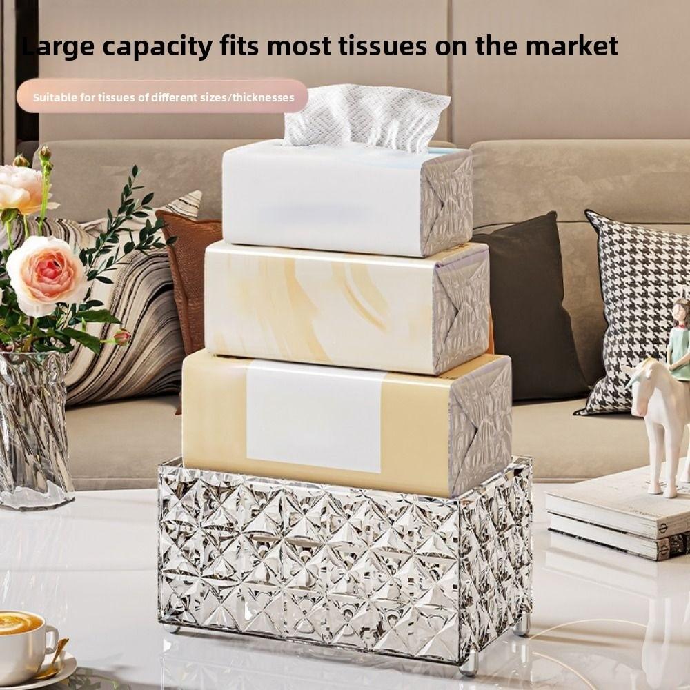 European Style Paper Towel Case Automatic Lift Paper Container Light Luxury Napkin Box Living Room