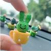 Mini resin cactus green plant car office home living room crafts decoration 1 set of 4 pieces