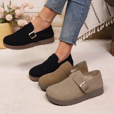 Women Sneakers Spring/Autumn Fashion Buckle Single Women Shoes Solid Color Casual Comfortable Loafers Outdoor Sneakers Women