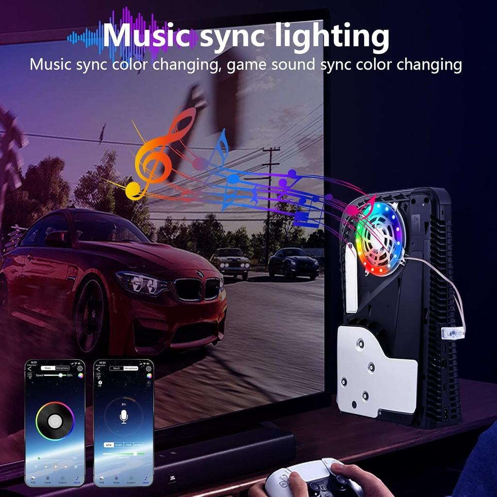 RGB LED světelná lišta, 8 barev, 400 efektů, synchronizace s hudbou, světla měnící barvu, DIY dekorační příslušenství, prstencové světelné pásky pro PS5, ovládání pomocí aplikace/IR dálkového ovladače