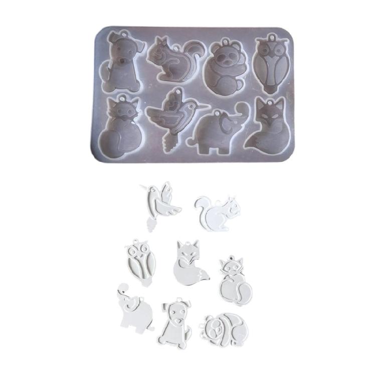 Animal/Fruit Earring Pendant Mold Silicone Crafting Template For DIY Jewelry Charm Creative Gift For Art Lovers