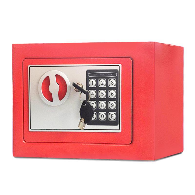 Small Steel Home Office Password Safe with Coin Deposit, Available in Multiple Colors