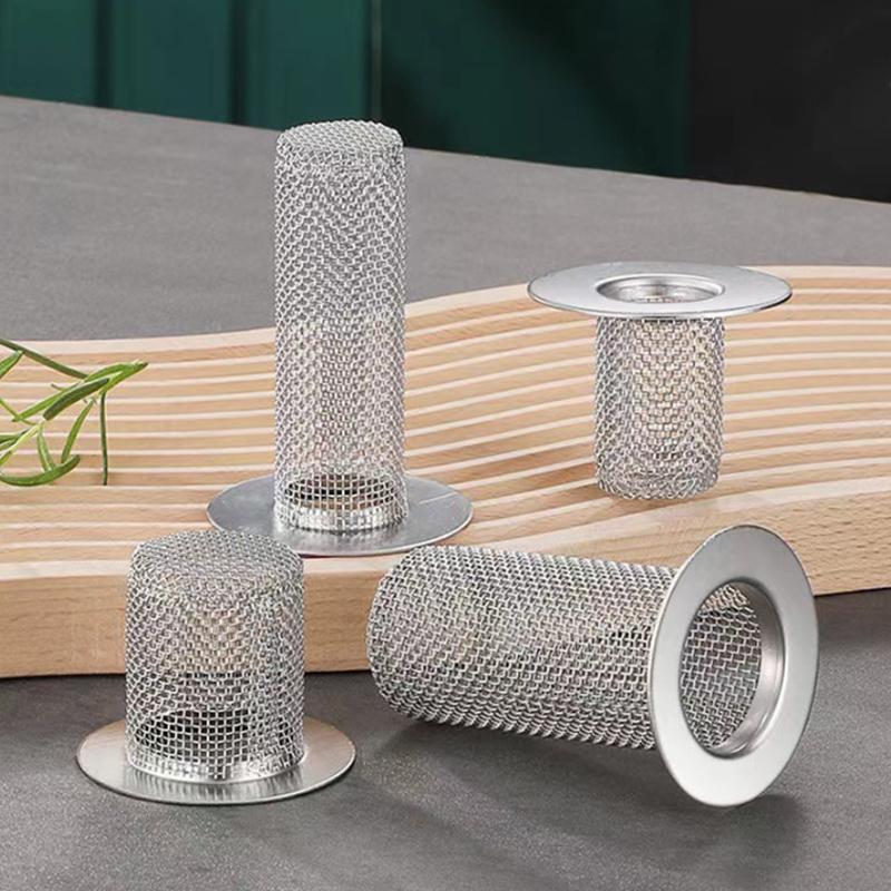 Filtro per Scarico a Pavimento Rete in Acciaio Inox Filtro per Lavello da Cucina Raccogli Capelli Tappo per Vasca da Bagno Rete Anti-intasamento per Doccia Filtro Scarichi