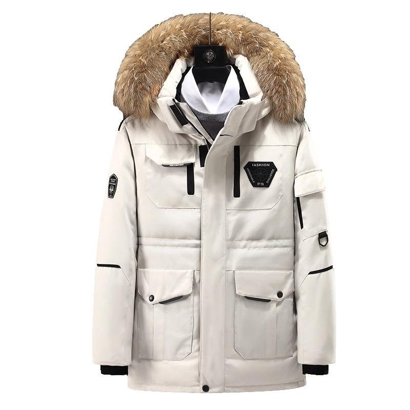 New down jacket men's winter outdoor men's and women's medium and long running men's couple's coat tide