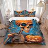 3pcs Halloween Skeleton Duvet Cover Set, Cover For Bedroom Guest Room (1 Duvet Cover + 2 Pillowcase, Without Quilt),  Yy250922144