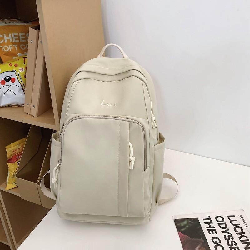

Stylish Unisex Waterproof Backpack Large Capacity Nylon Travel Bag For School And Work білий