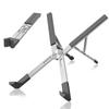 Adjustable Laptop 136g Ultra Silicone Laptop Stand with Storage Bag Stand, Lightweight, Foldable, Portable, Aluminum, Non-Slip (Silver)