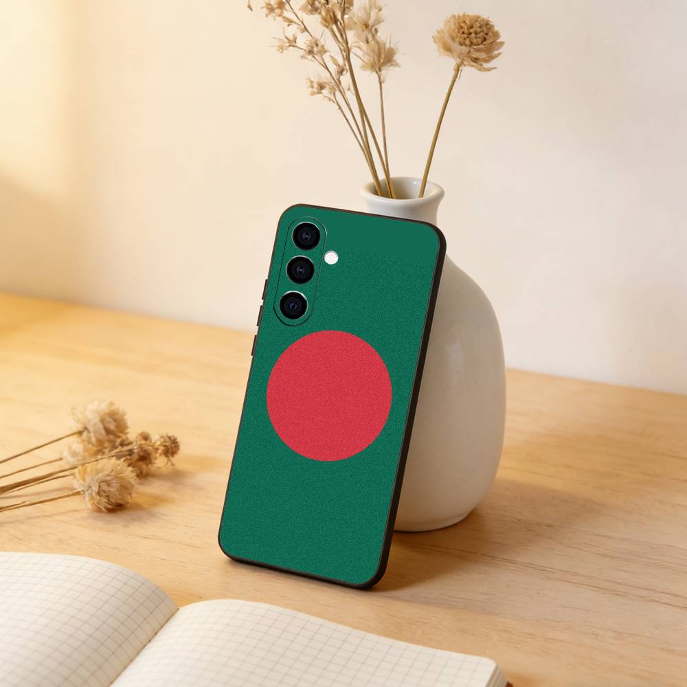 B-Bangladesh Flag Phone Case For Samsung Galaxy A73,A72,A71,A70,A53,A52,A51,Others Soft Black Cover