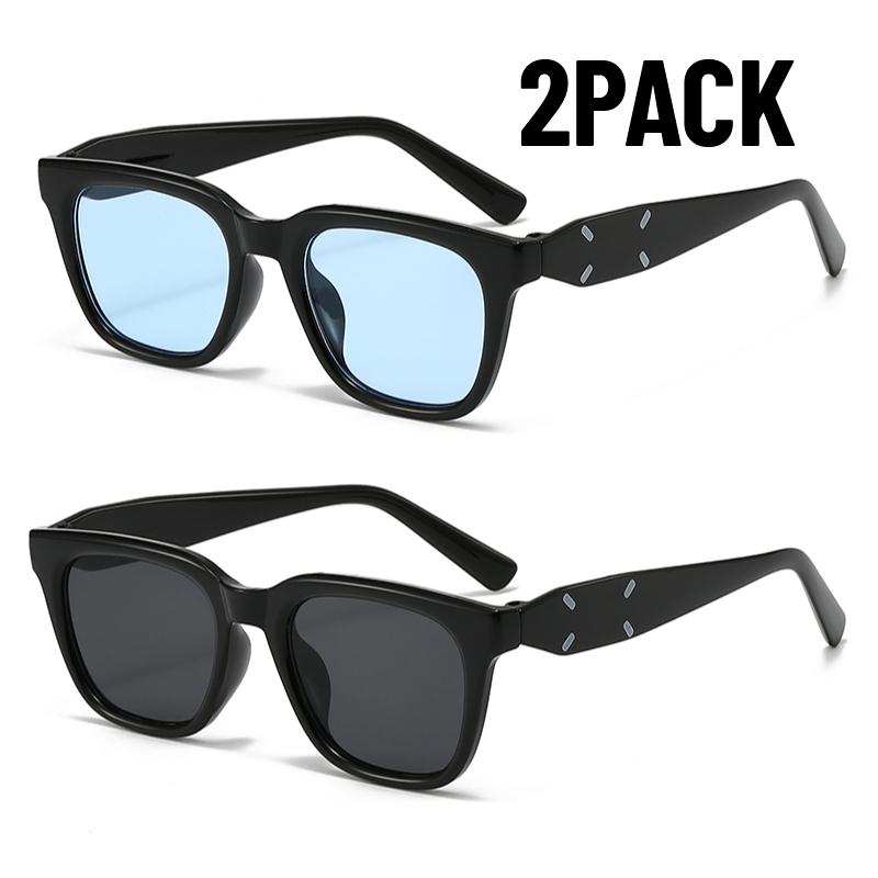 2PACK Fashion Rectangle Sunglasses Women Brand Luxury Eyewear Women/Men Y2K Vintage High Quality Glasses Women