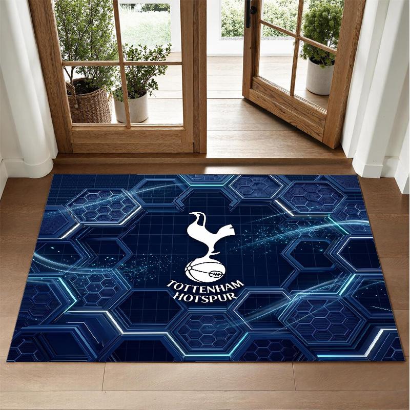 Tottenham Hotspur Design Crystal Velvet Rug Soft Decorative Mat for Bedroom Entrance