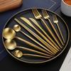 Zhaoran 304 Stainless Steel Gold Dessert Spoon Set