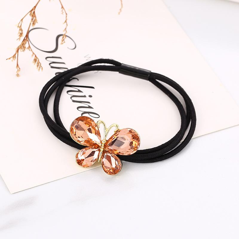 Mode Kristall Strass Haar Seil Frauen Krawatte Haar Gummiband Pferdeschwanz Haar Ring Einfache Retro Haar Krawatte Haar Zubehör