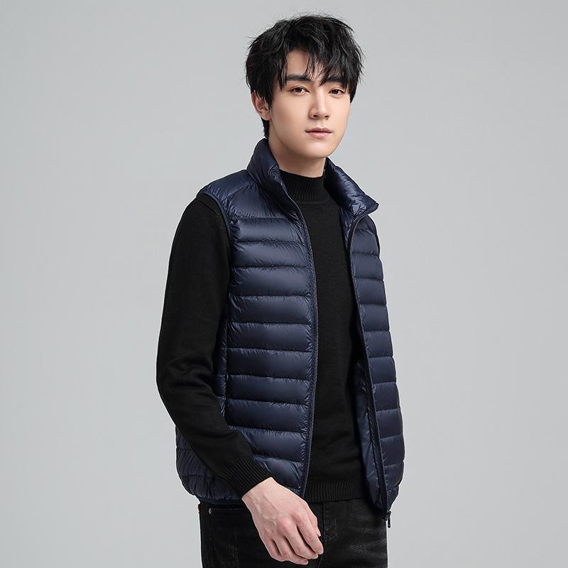 Autumn and Winter New Down Jacket Men's Vest Fashion Stand-up Collar Vest Light Down Vest