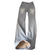 Women's Light-Colored Plush Thickened High-Waisted Flare Jeans - Winter 2026 Slimming Elastic Bell-Bottoms