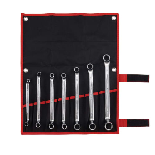 TONE Long Open End Wrench Set (75) M75700 Silver, 7 Pieces