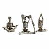 3 Pieces Stretching Skeleton Figurine VintagePale Meditative Stretch Statue Realistic