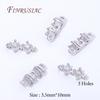 18K Gold Plated 2/3 Holes Spacer Bar,Brass with Zircon Beads Separators,Spacers For Bead DIY Jewelry Making Supplies Accessories
