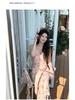 Thirteenth Line French Floral Camellia Spaghetti Strap Dress Set