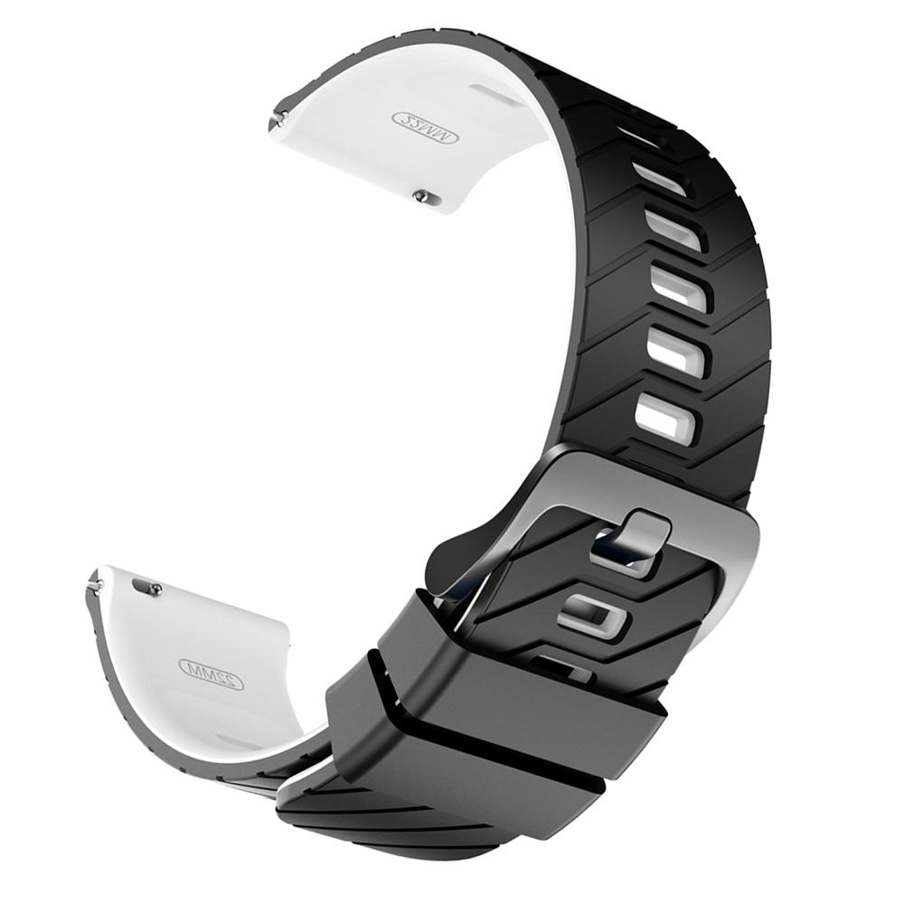 

22mm Watch Strap For Polar Vantage M M2 M3 V3/Grit X/X2 Pro Titan Replace WristBand For SUUNTO VERTICAL 2 Silicone Soft Bracelet 1Pcs 22mm чорний білий колір