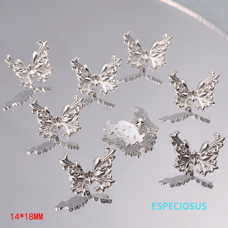 Silver Alloy Hollow Butterfly Beads for DIY Jewelry & Bracelet Making