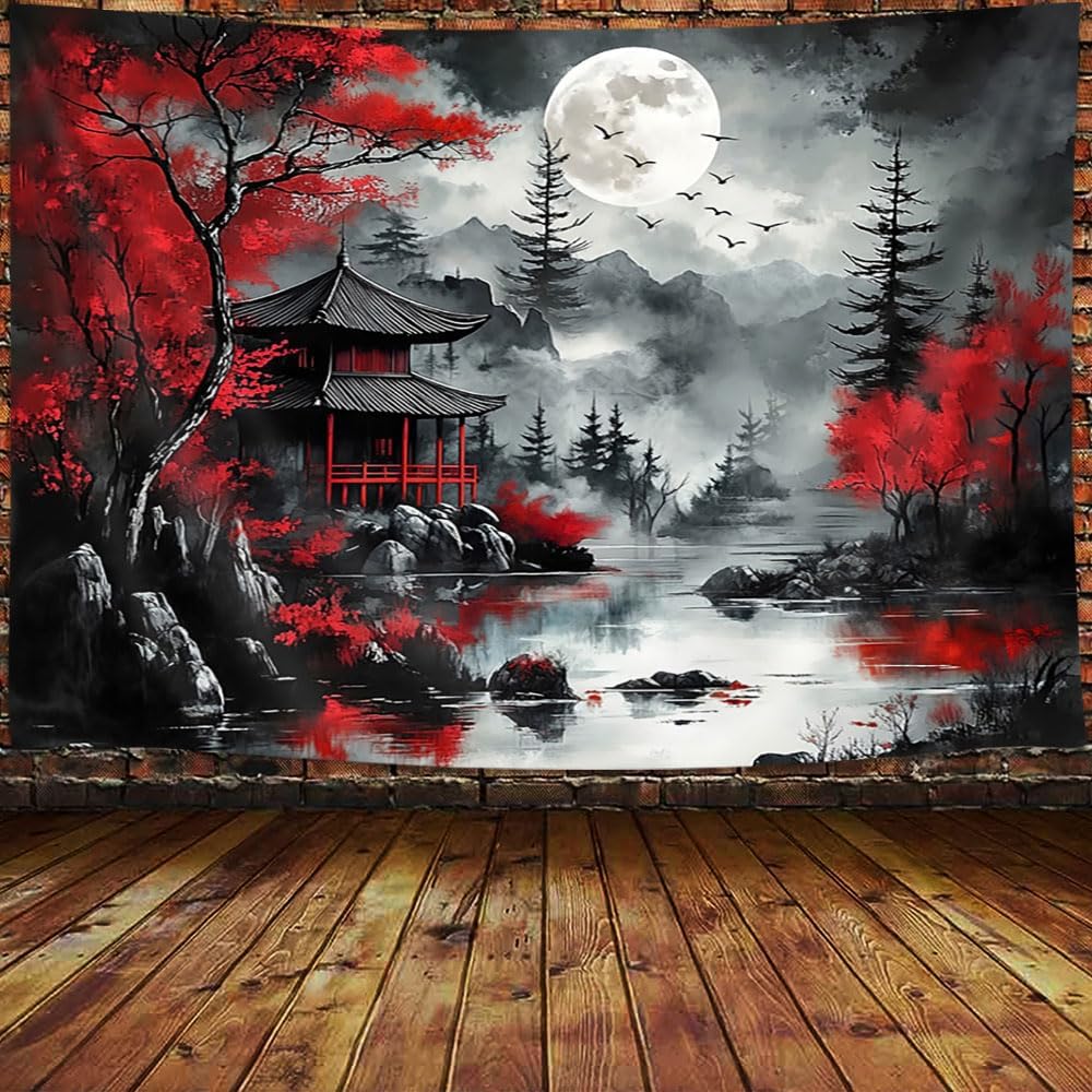 Viajar Japanese Cherry Blossom Tapestry 75x100