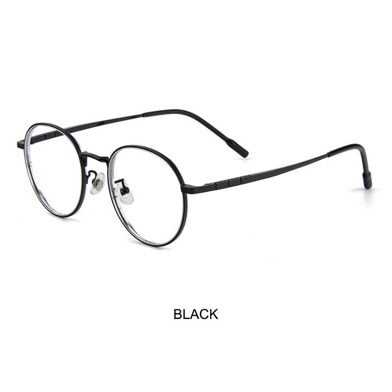 Retro Fashion Small Oval Two-Tone Women's Glasses Frame Ultralight High Quality Titanium Eyeglasses Frames New Style Spectacles