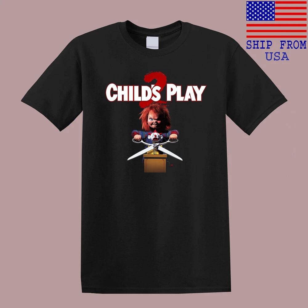 Chucky Child s Play 2 Movie Horror Men s Black Size S-5XL S
