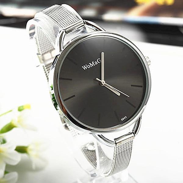 

Роскошные золотые женские наручные часы бренда Womage Ladies Ultra Slim Stainless Steele Mesh Mini Bracelet Quartz Watch