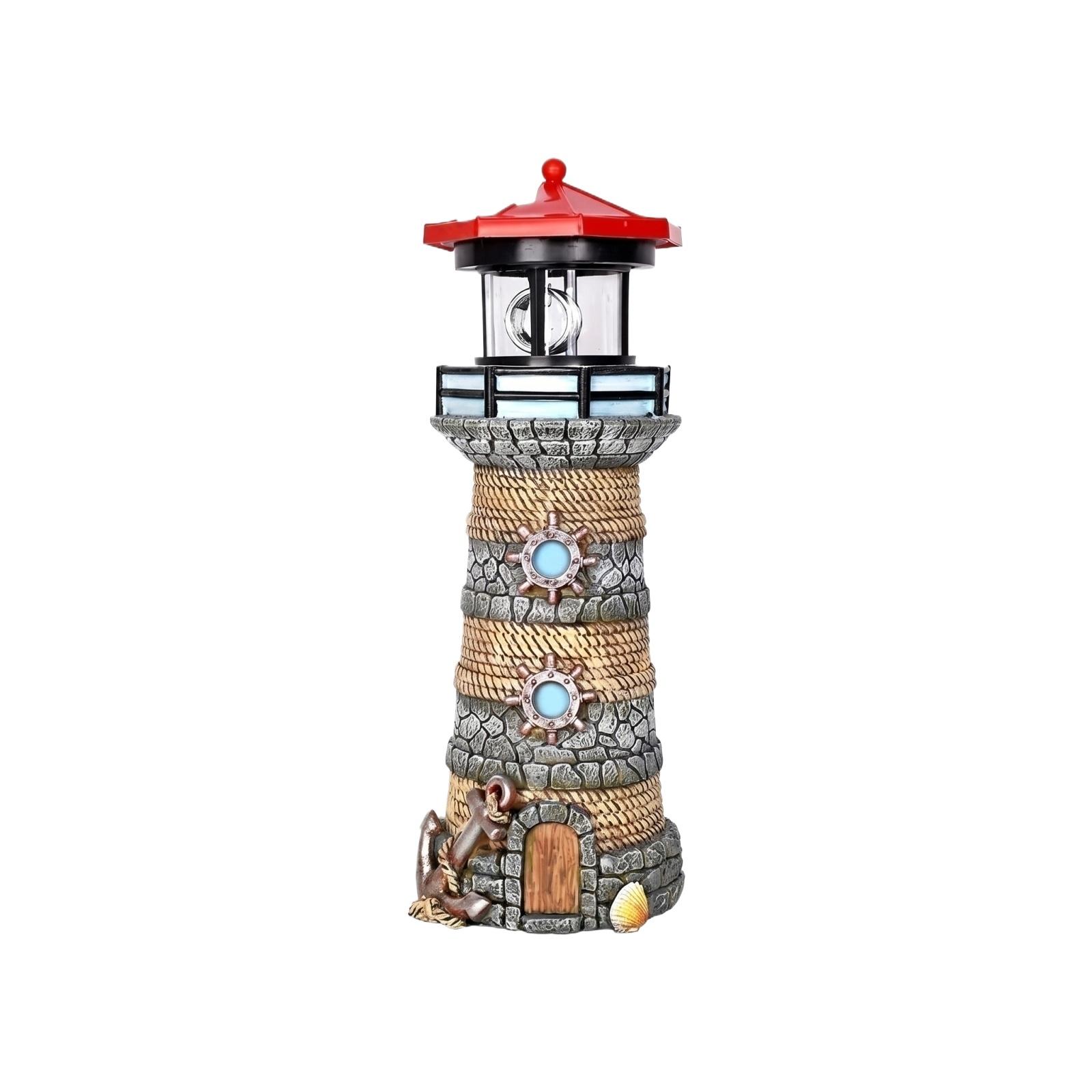 

Solar Powered Outdoor Lighthouse Garden Light Waterproof Decorative Landscape Lamp for Patio Yard Pathway Lawn Lighting one size белый