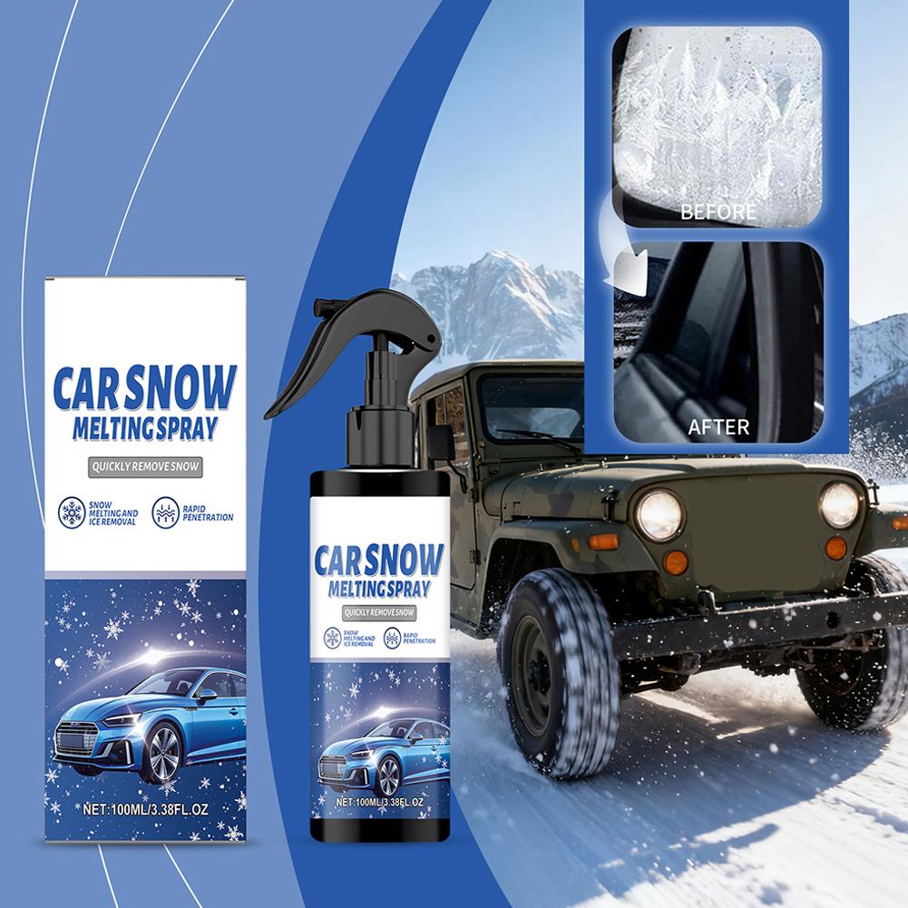 Anti-Ice Coating Spray for Car Windshield Long-Lasting Frost & Snow Prevention Quick Melt Deicer No Scrape Winter Car Care X7D3