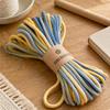 2 Packs Colored Cotton Rope Macrame Cord Braided Twine Gradient Multicolor Effect for Jewelry Making