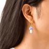 Retro Heart-shaped Porcelain Earrings for Women,Blue and White Imitation Pearl Chinese Cultural Earrings,Charm Jewelry Gifts