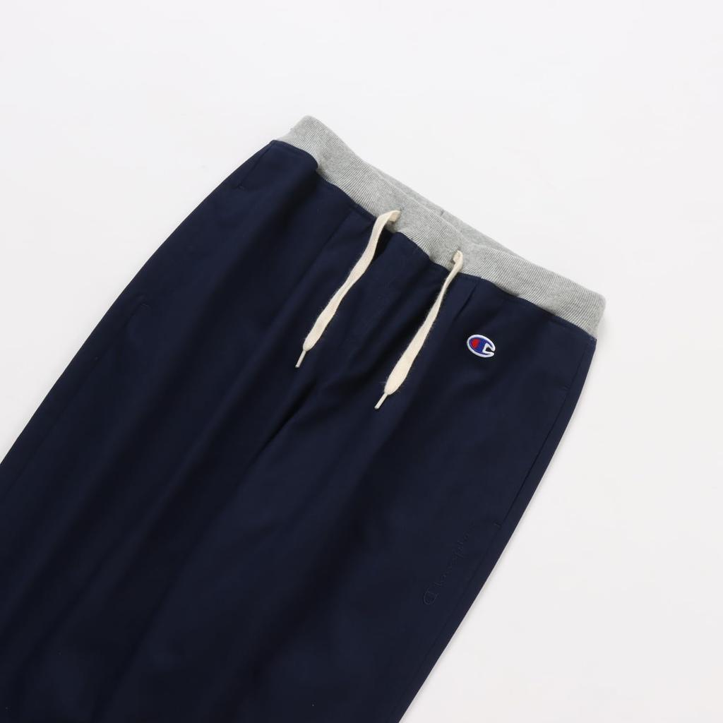 Champion Basic Long Side Slash Embroidered Size 150 Kids' Pants, 100% Cotton, Pockets, Logo, Navy, (CK-Z202)