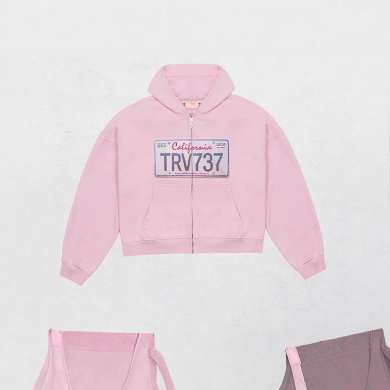 ROADVIBE Y2K Retro Zip Up Hoodie Hip-Hop Printed Letter Casual Streetwear for Men and Women Gothic Harajuku Fashion Oversized Sweatshirts