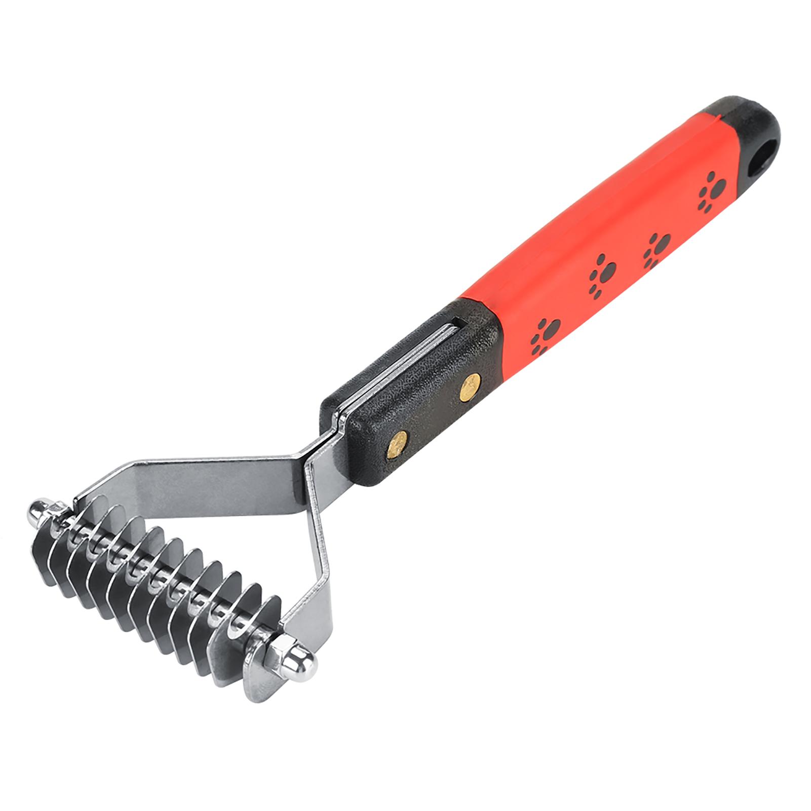 

Расческа для шерсти питомцев Гребень из нержавеющей стали Инструмент для груминга и вычесывания для собак кошек длинношерстных 18 зубьев