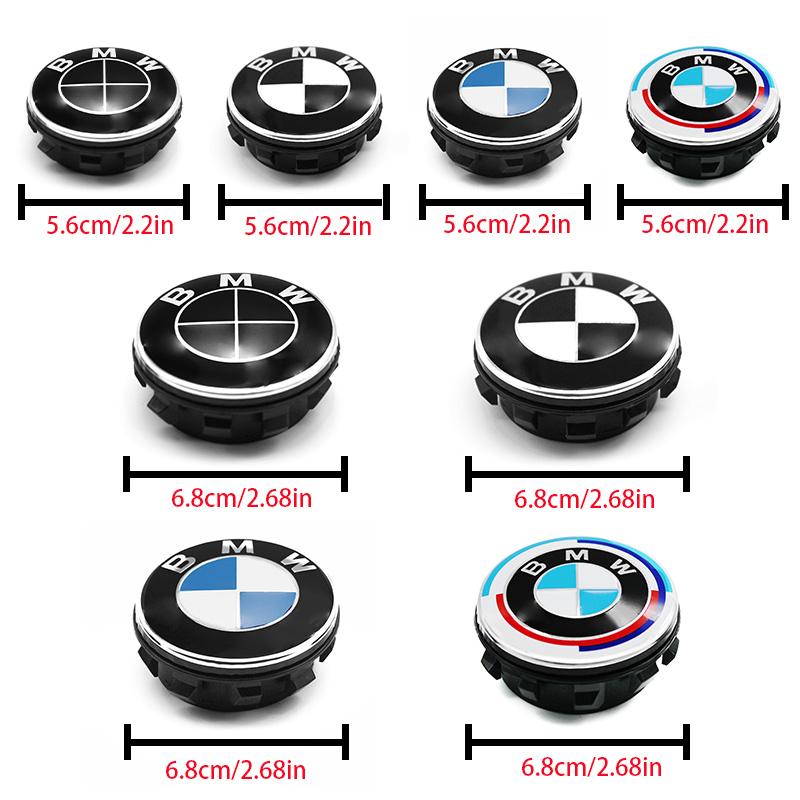 For BMW 5SG30 4Pcs Blue White  56mm 68mm Floating Wheel Center Caps For BMW E90 E91 E92 E93 F30 F10 F11 F04 E84 E83 F25 E70 F15 E72 M2 M3 M6