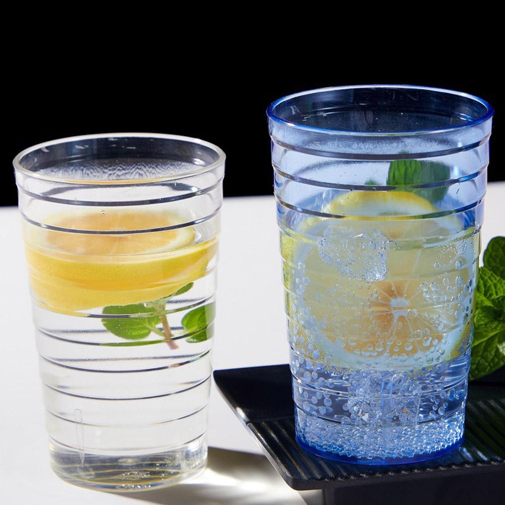 6Pcs Reusable Transparent Plastic Cup Anti-Fall Beverage Cup Water Cup Beer Cup Picnics, Gatherings, Christmas Party Supplies