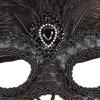 Eye Catching Feather Trimmed Plastic Masquerade Mask Breathable Design Halloween Accessory For Themed Parties Event