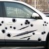 New 1Pcs Funny Car Stickers 3D Bullet Hole Car Side Car-covers Motorcycle Scratch Realistic Bullet Hole Waterproof Accessories